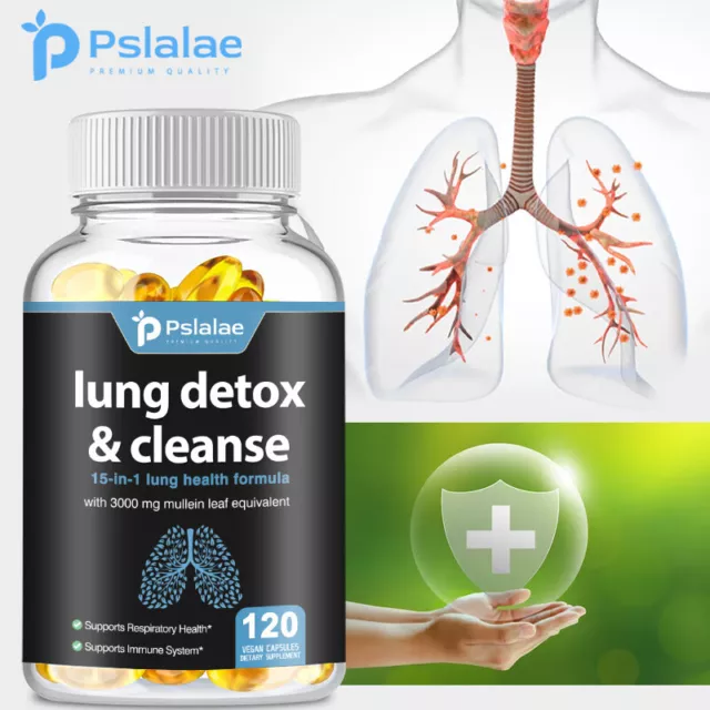Lung Detox & Cleanse - Lung Support Supplements - with Quercetin, Mullein Leaf
