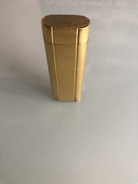 ACCENDINO CARTIER PLACCATO IN ORO GIALLO VINTAGE Perfettamente FUNZIONANTE
