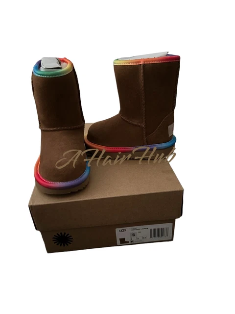 rainbow genuine shearling lined boot