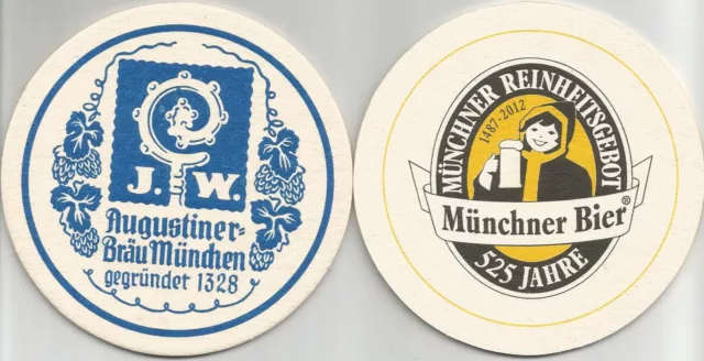 Augustinerbräu Spezialdeckel 2012 Münchner Bier "525 Jahre" Reinheitsgebot