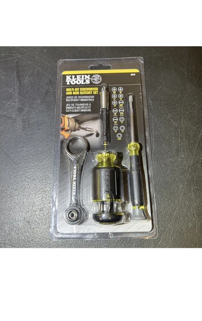 Klein Tools Multi-Bit Screwdriver And Mini Ratchet Set #85515 New