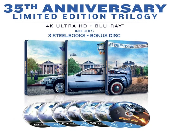 BACK TO THE Future 4K Ultra HD Blu Ray 35th Anniversary Steelbook Set