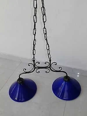 Lampadario in ferro battuto classico con paralumi 5 luci bon-438