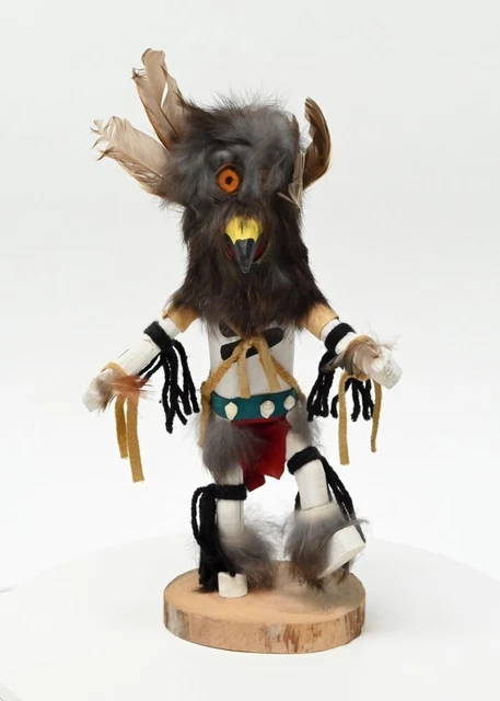 Vintage Navajo Owl Kachina / Katsina Doll, Hand Carved  by James - 13"