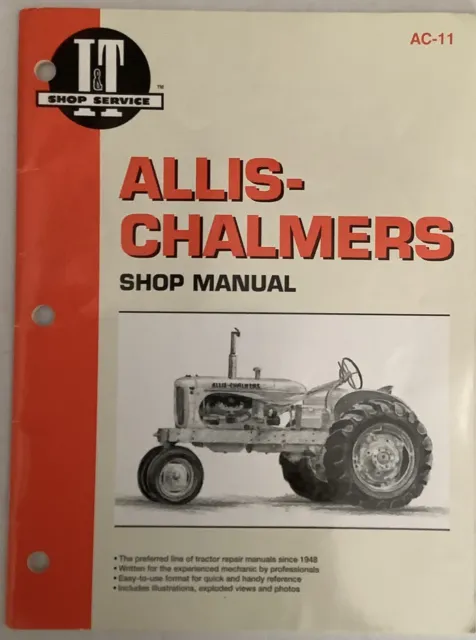 Allis Chalmers Shop Manual Tractor Repair Easy to use Format AC-11