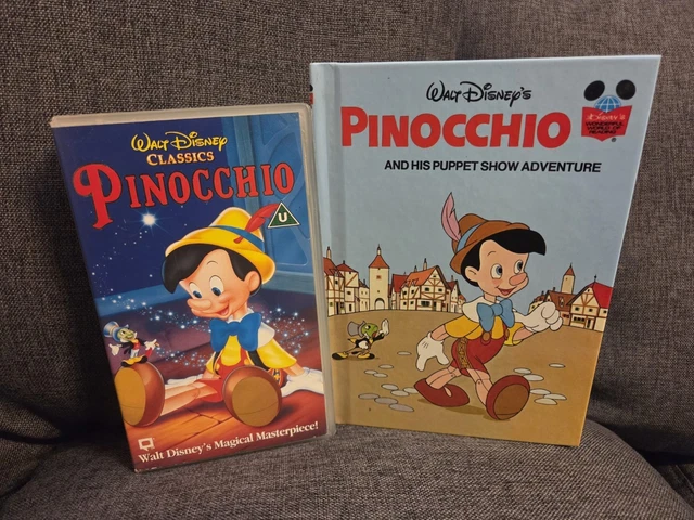 WALT DISNEY CLASSICS Pinocchio VHS & Hardback Book Bundle £3.99 ...