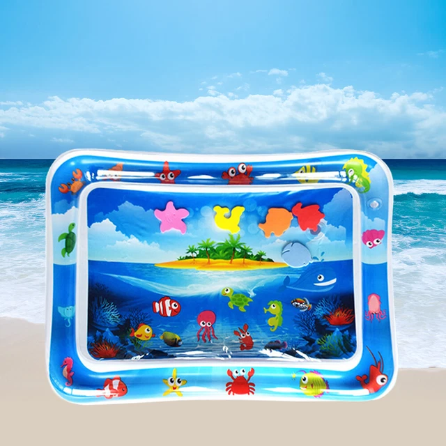 Animal Water Mat PVC Baby Water Play Mat Double Edge for Activity (Island)