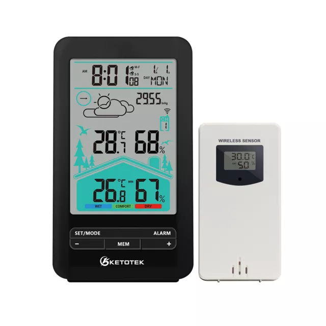 ThermoPro TP68B 500ft Weather Station Thermometer Indoor Outdoor Hygrometer  digi