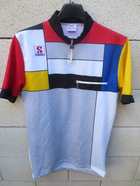 Maillot Cycliste Vintage ROC REDON E.LECLERC – Années 70 – Bleu – Taille S/M – France