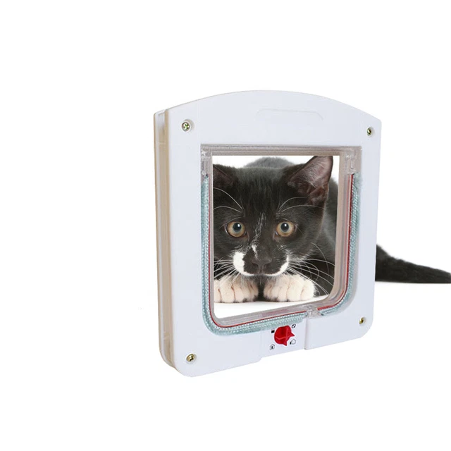 Agujero seguro interruptor de puerta exterior con solapa interior gato gato perro
