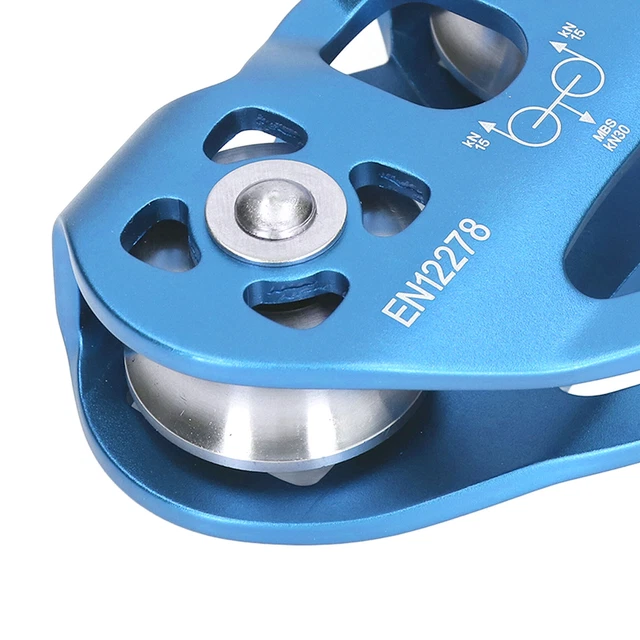 OUTDOOR CLIMBING PULLEY Block Aviation Aluminum Double Shaft Climbing