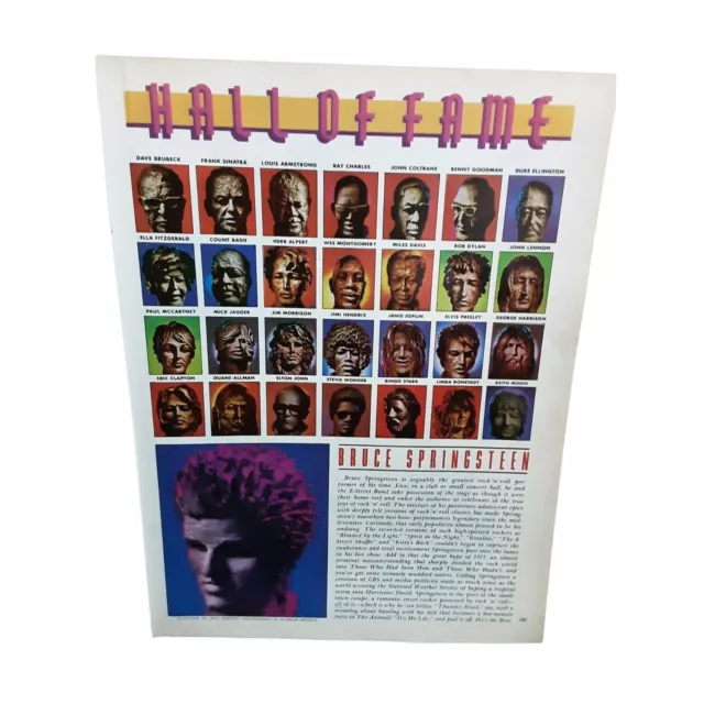 Bruce Springsteen Hall Of Fame Sculpture vintage 1980 Magazine Print