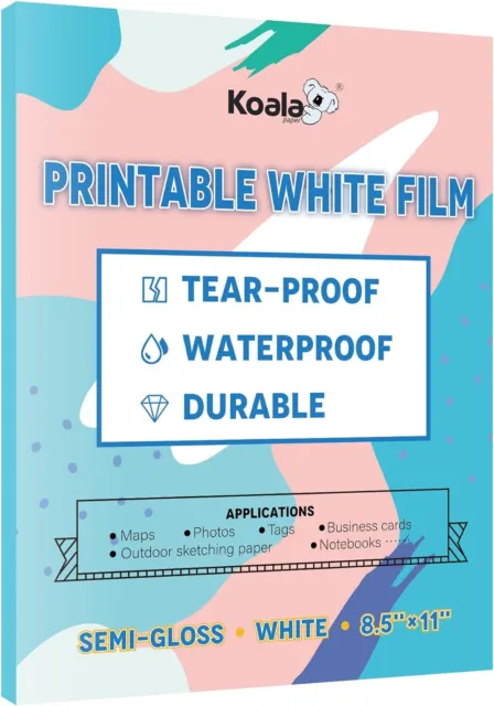 CALCA Waterproof Inkjet Screen Printing Positive Milky Transparency Film 8.5x14 10 Sheet/Pack