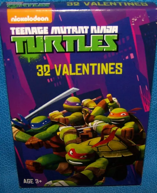 Valentines Day Cards (Box of 32) Nickelodeon Teenage Mutant Ninja Turtles