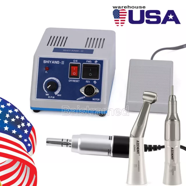 Dental Lab Marathon Electric Micromotor 35K RPM /Contra Angle Straight Handpiece