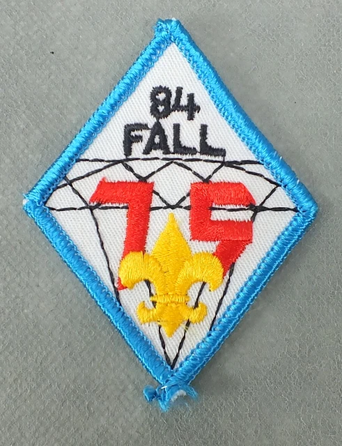 BSA 84 FALL 75 Patch Boy Scouts of America DIAMOND Blue Border