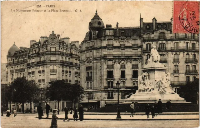 CPA PARIS 15e Monument Pasteur et PLace Breteuil (1249175)