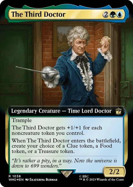 The Ninth Doctor (Extended Art) (Surge Foil) [Doctor Who] MTG Near