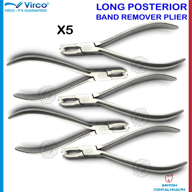 Dentaire Band Remover Pince Support Pince Orthodontique Long Postérieur Pince X5