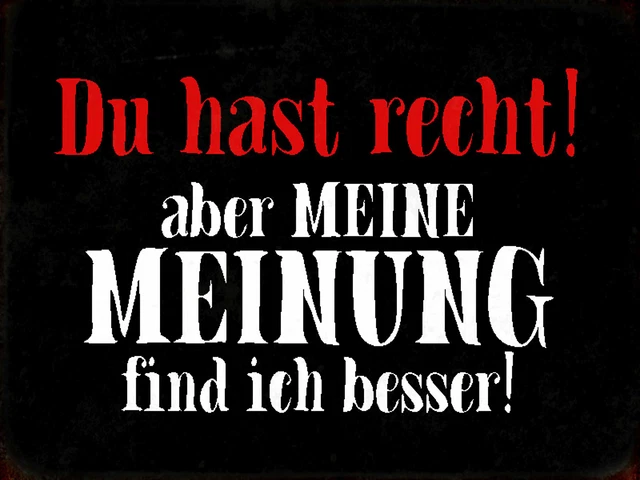 Ich Weiss Du Hast Recht Aber Finde Meine Meinung Besser