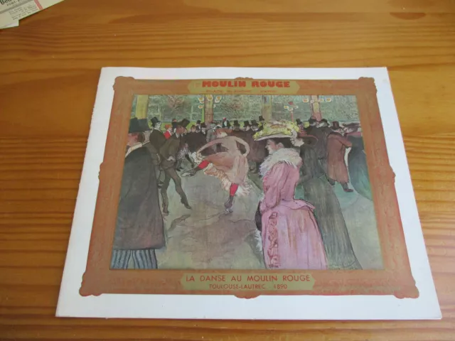 Moulin Rouge Cabaret Ancien Porte Menu Ou Photo Souvenir Illustre Lautrec