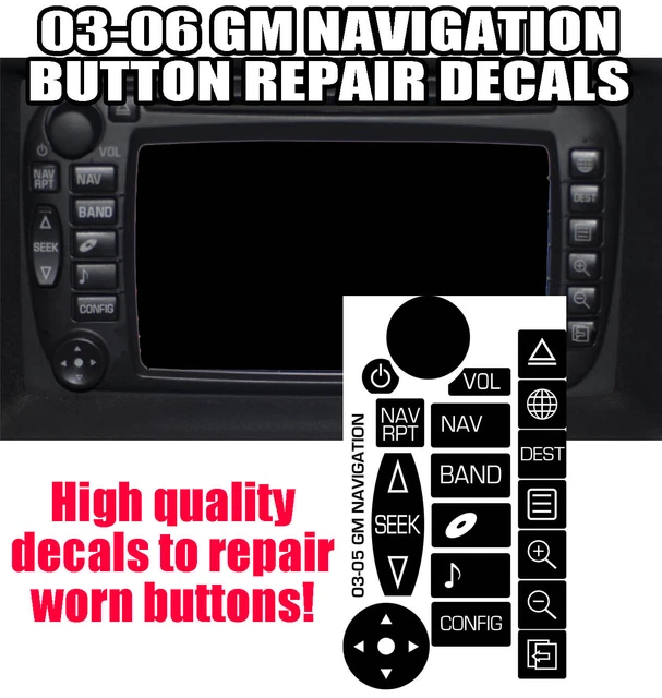 Fix Those Worn-Out Buttons! 2008-2014 Malibu Buick Chevy Radio Decal Repair Kit