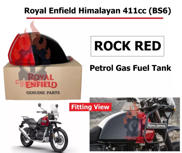 Royal Enfield "Himalayan 411cc BS6" "Rock Red" Petrol Gas Fuel "Tank"