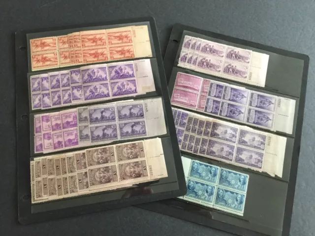 US STAMPS Lot of (42) Various Early 1940's Plate Blocks MINT OG NH -11