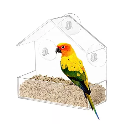 ZASVEC MANGEOIRE OISEAUX Fenetre Acrylique Mangeoire pour Oiseaux de Fenêtre   EUR 25,18 - PicClick FR