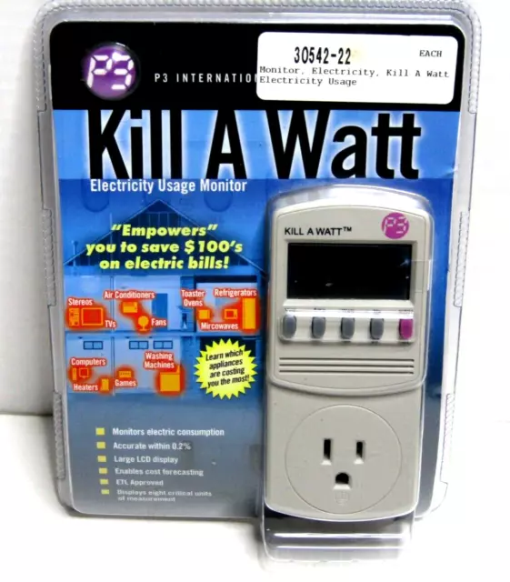 P3 International Kill A Watt Electricity Usage Monitor White Model P4400 New
