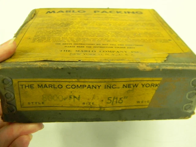 NOS Marlo Company 8000 FN Pump Packing 5/16"  T4
