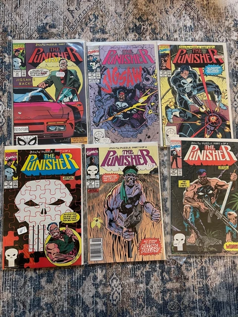 The Punisher vol.2 #35 36 37 38 39 40 Marvel 1990 Comics Jigsaw Puzzle Full Arc