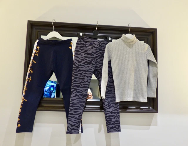 Great Zara Leggings x 2 + Grey Long Sleeve Top - Age 6/7 (122) - Preowned