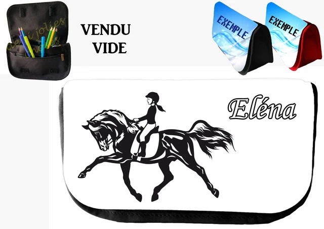 Trousse à Rabat Personnalisée Chat Avec Prénom - Réf. 09, Polyester/toile - Fermeture éclair