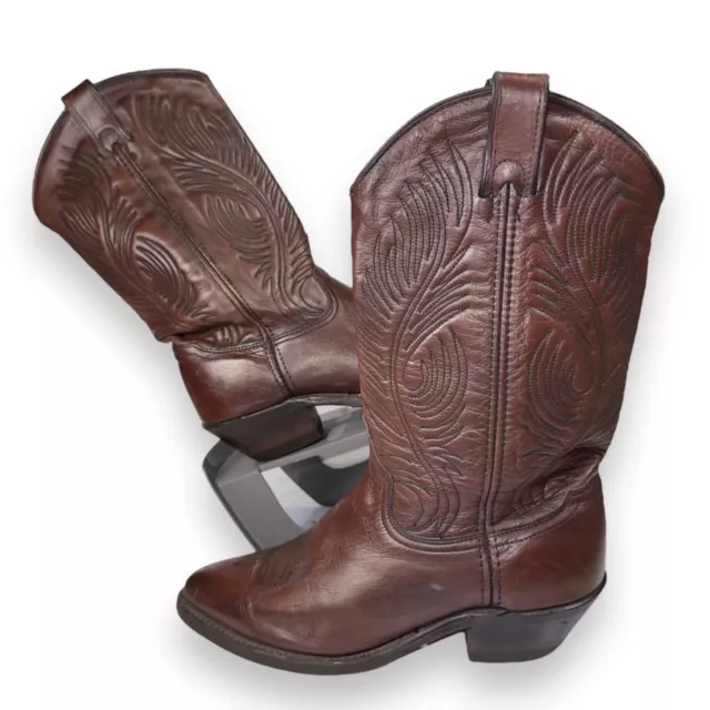 Abilene Ladies Vintage Lace Up Boot - Brown - Ladies' Western Boots