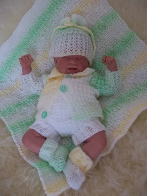 Premature  Baby Knitting Patterns Dk 48 Or Reborn Dolls Precious Newborn Knits