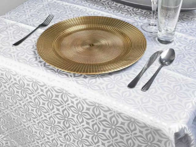 Christmas 4 Charger Plates Dinner Placemats Table Decor Mosaic Rose Gold - 33cm