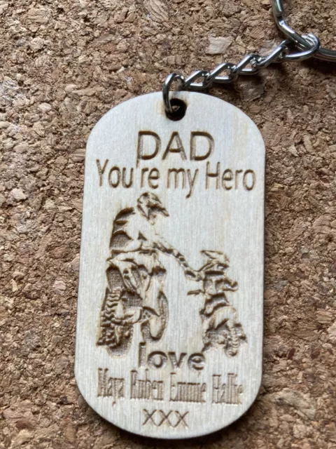 Personalised Fathers Day Gift Dad Grandad Daddy Keyring Gifts For Him Birthday