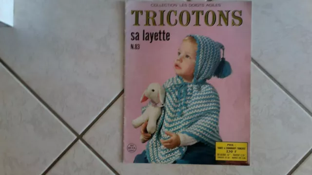 1970 vintage magazine-TRICOTONS sa LAYETTE-NUMERO n°83-collection doigts agiles!