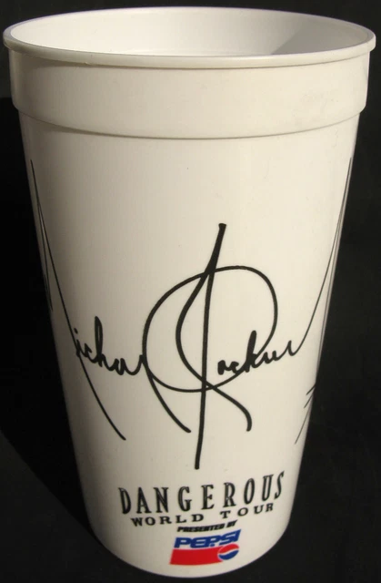 MICHAEL JACKSON GOBELET PEPSI Drink DANGEROUS TOUR Plastic Giant