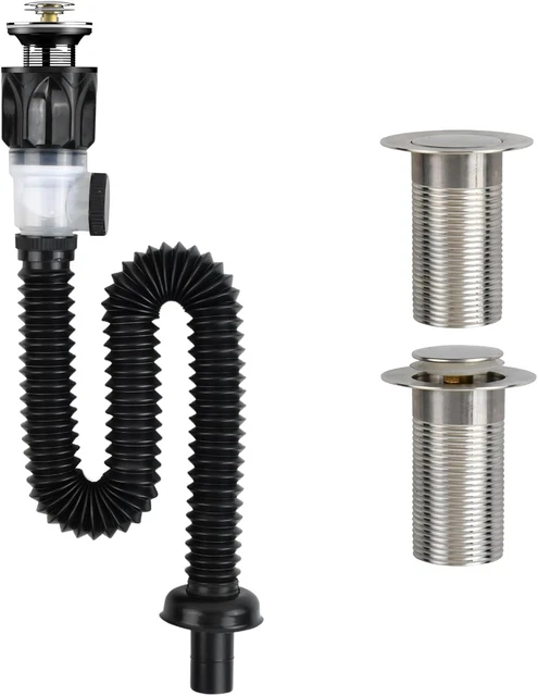 Sifone A S Per Lavabo Polipropilene Bianco - Attacco Universale 1&frac14;", Diametro 32mm