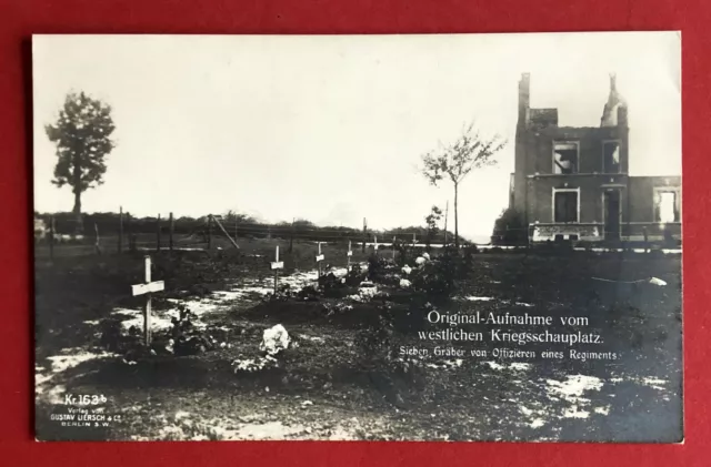 Militär Foto AK Frankreich Belgien 1. WK 7 Gräber von Offizieren  ( 63622