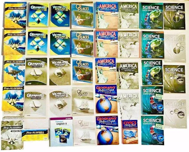 Abeka 8th grade 8 lot 40 curriculum complete set parent student history