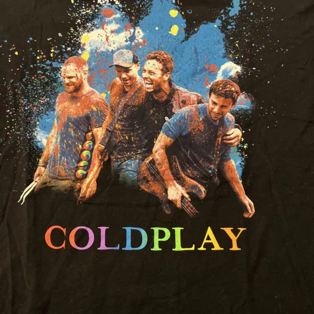 NWOT Coldplay ‘A Headful of Dreams’ World Tour 2016 Shirt Large Black Concert