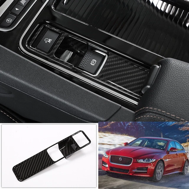 For Jaguar XE 2016-2019 Carbon Fiber Console Electronic Handbrake Panel Trim 1PC