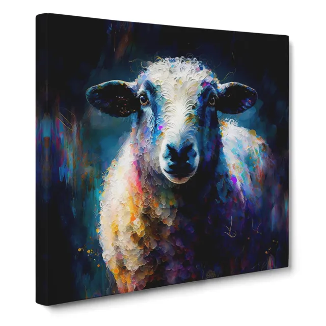 Sheep Abstract Expressionism Canvas Wall Art Print Framed Picture Home Decor