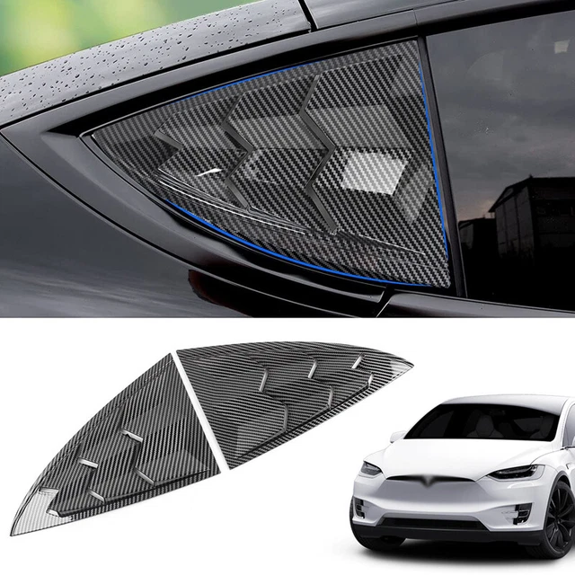 US 2×Carbon Fiber Style Car Rear Side Window Hood Vent Scoop Louver Bonnet Cover US 2×Carbon Fiber Style Car Rear Side Window Hood Vent Scoop Louver Bonnet Cover