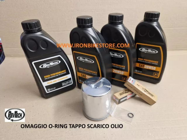 Kit Tagliando Olio Motore Revtech Harley Sportster Xl 1200X Forty Eight 48 Crom