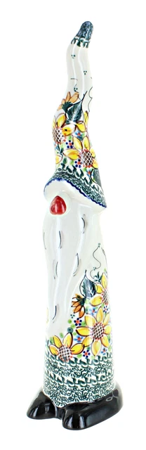 Blue Rose Polish Pottery Summer Picnic Tall Gnome