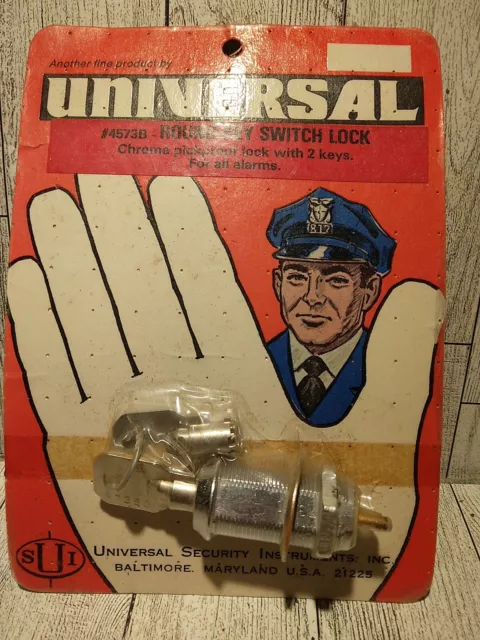 Round Key Switch Lock Vintage Universal Security Made in USA